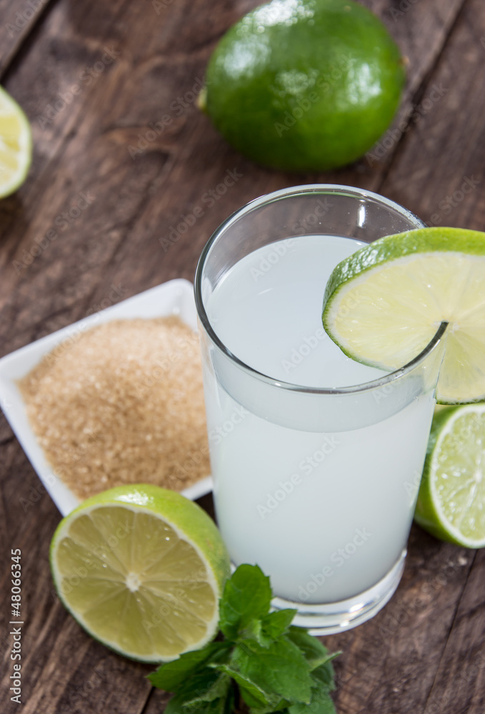 Lime Juice on wood