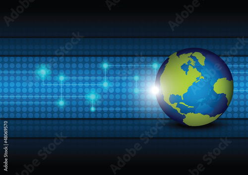 global network technology background