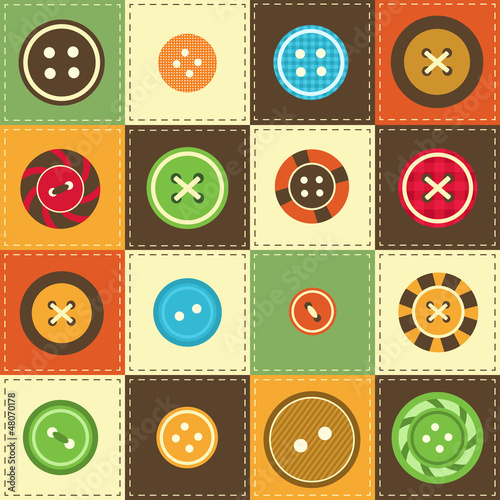background with various sewing buttons