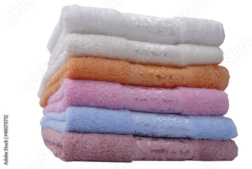 coloured towels