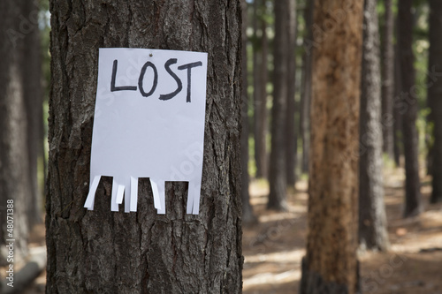 empty lost sign