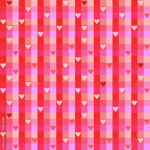 Hearts background - Valentines seamless texture