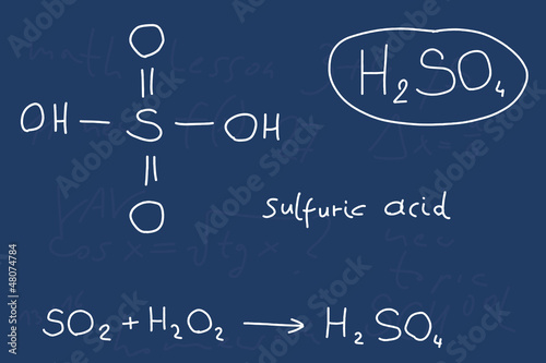 Hand written scribble illustration - sulfuric acid