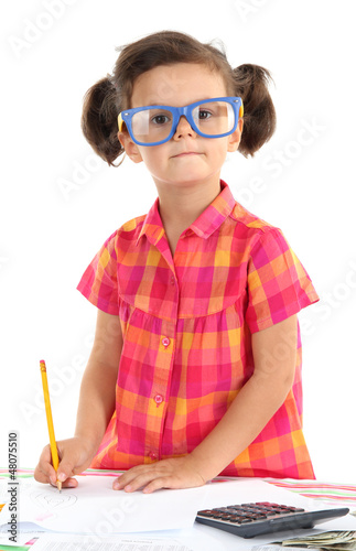beautiful little girl with ...