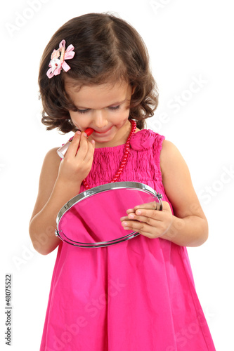 beautiful little girl doing...