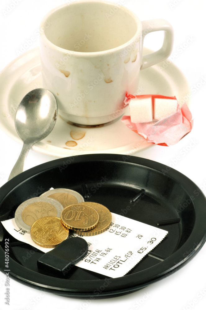 Fototapeta premium Café et addition