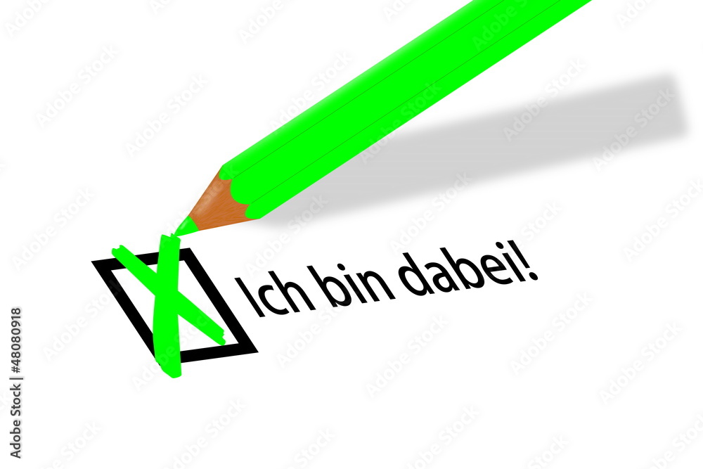 Ich bin dabei! StockIllustration Adobe Stock