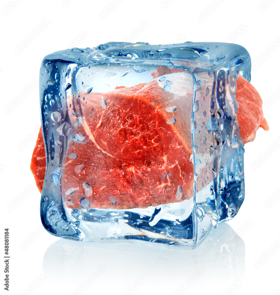 Ice cube and beef