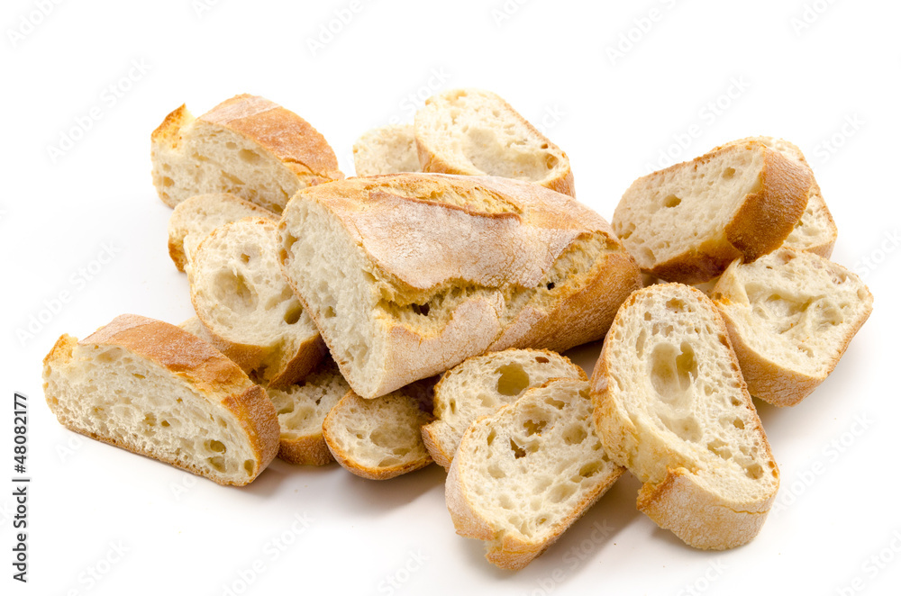 Baguette geschnitten