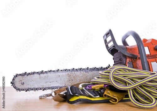 tree surgeon tools on desk photo