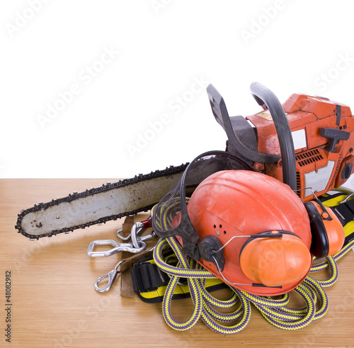 tree surgeon tools on desk photo