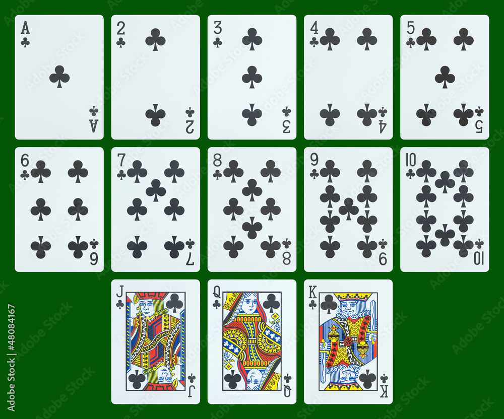 Playing cards - clubs