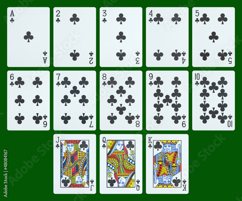 Playing cards - clubs