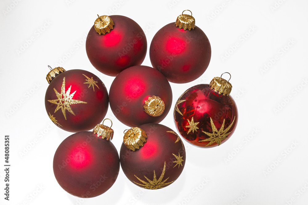 Rote Christbaumkugeln Rote Christbaumkugeln
