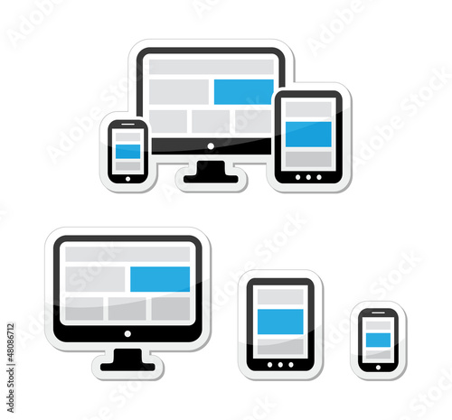 Responsive design for web - computer screen, smartphone, tablet
