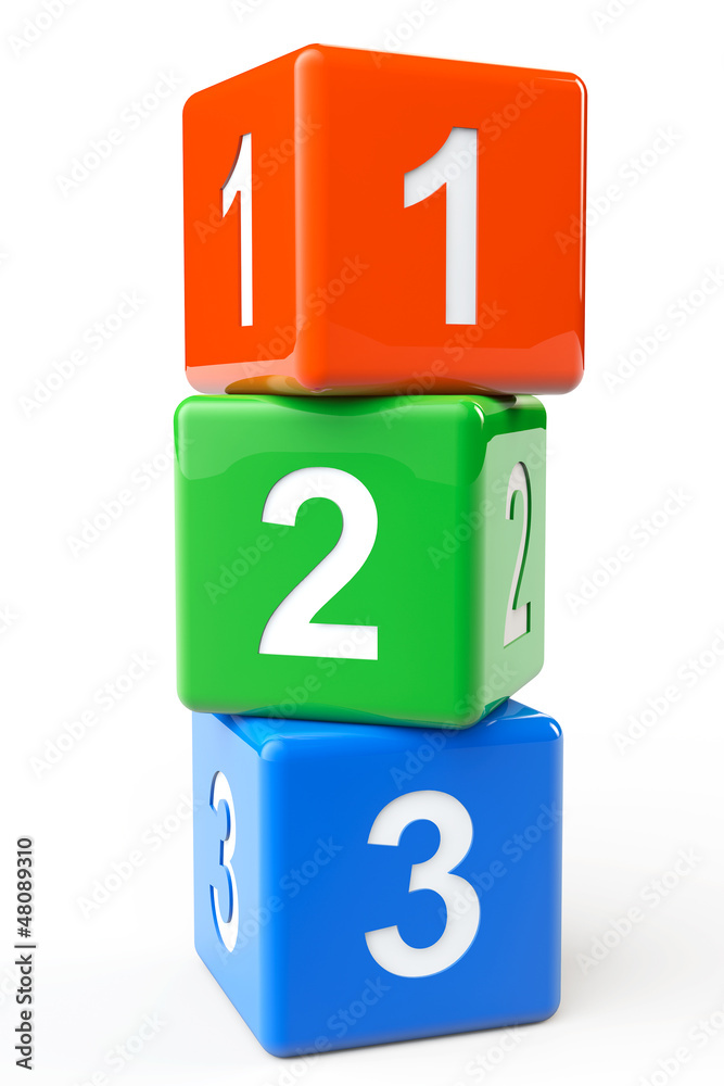 Numbers blocks Stock Illustration | Adobe Stock