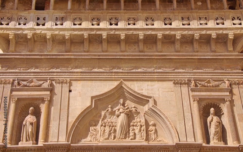 The gothic palace of the lay fraternity in Arezzo in Italy The gothic palace of the lay fraternity in Arezzo in Italy