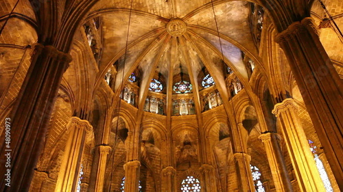 Cathedral Saint Eulalia in Barcelona, Catalonia, Spain