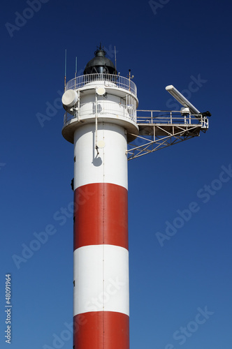 Detail of the top of a lighthouse