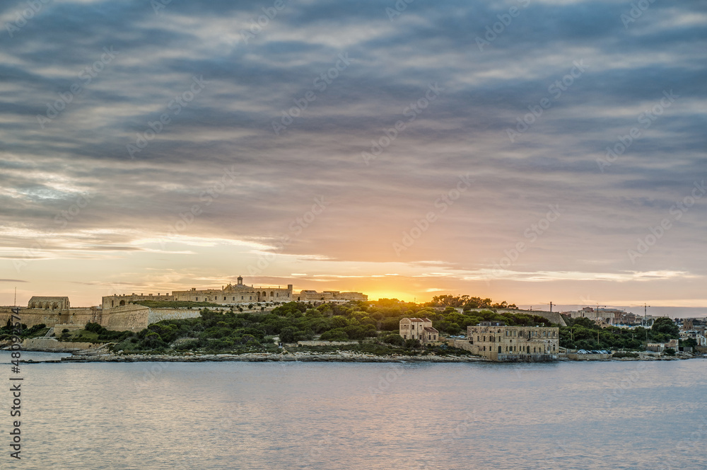 Manoel Island in front of Valletta, Malta