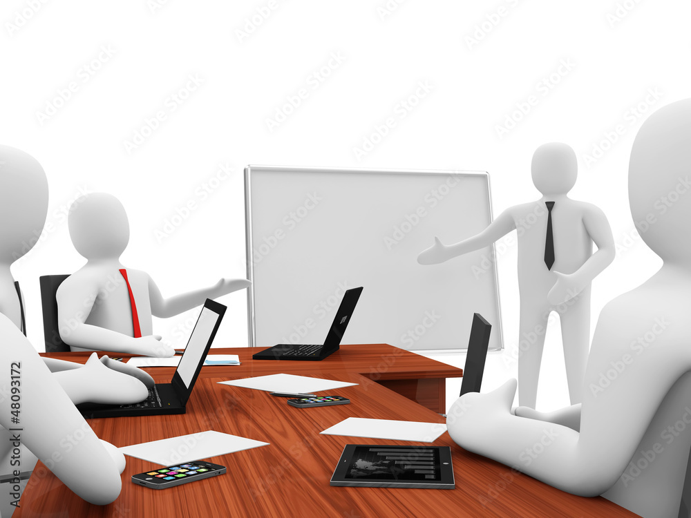 3d Men on a Business Presentation