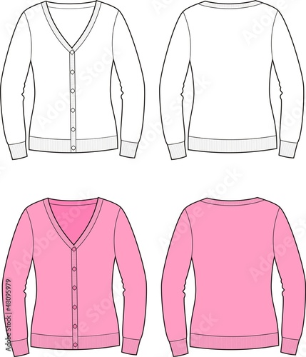 Vector illustration of women's cardigan