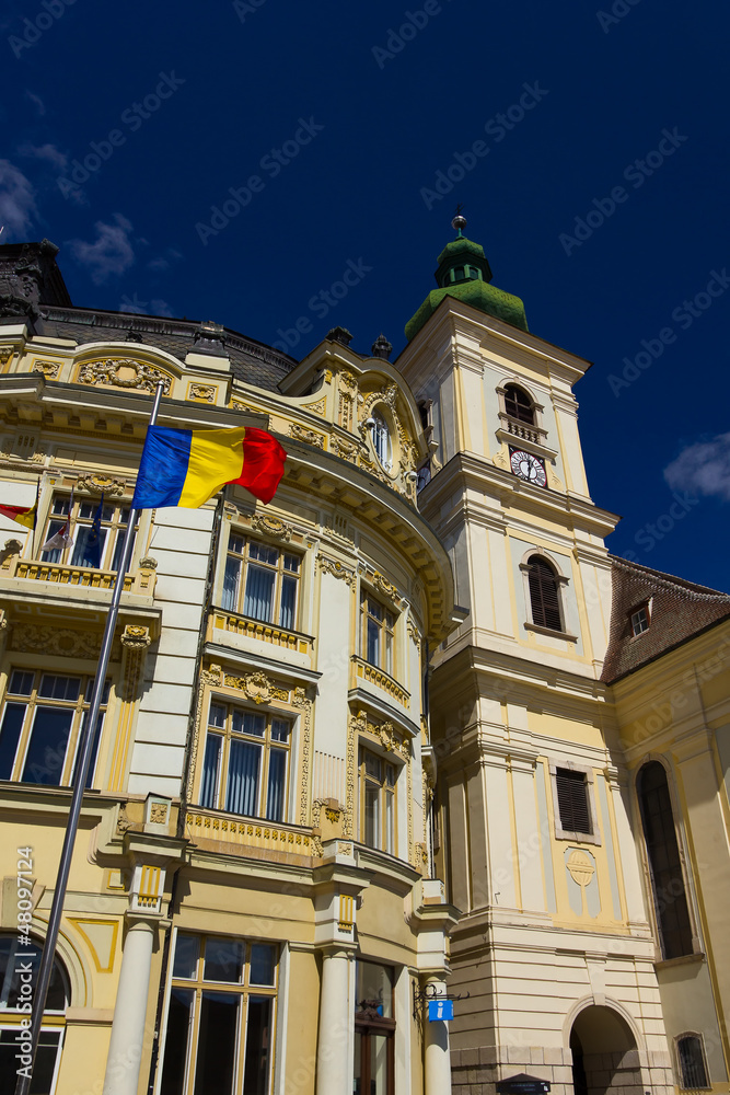 Historic buildings of Sibiu old town center