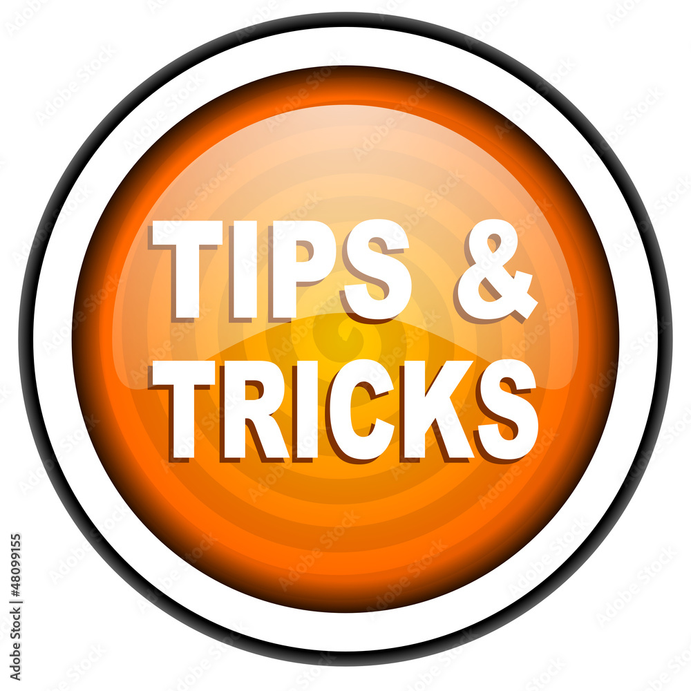 tips orange glossy icon isolated on white background tips orange glossy icon isolated on white background
