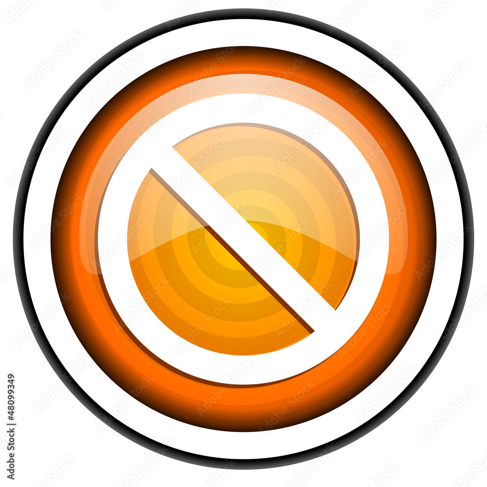 access denied orange glossy icon isolated on white background access denied orange glossy icon isolated on white background