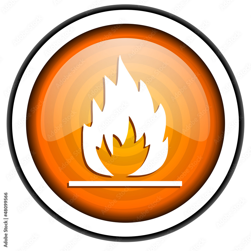 flames orange glossy icon isolated on white background flames orange glossy icon isolated on white background
