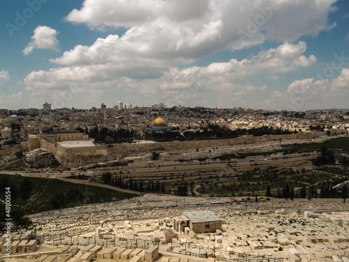 Obraz na plátně Panorama of the Temple Mount