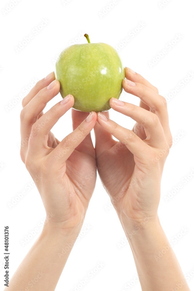 Hands of a woman with an apple Hands of a woman with an apple