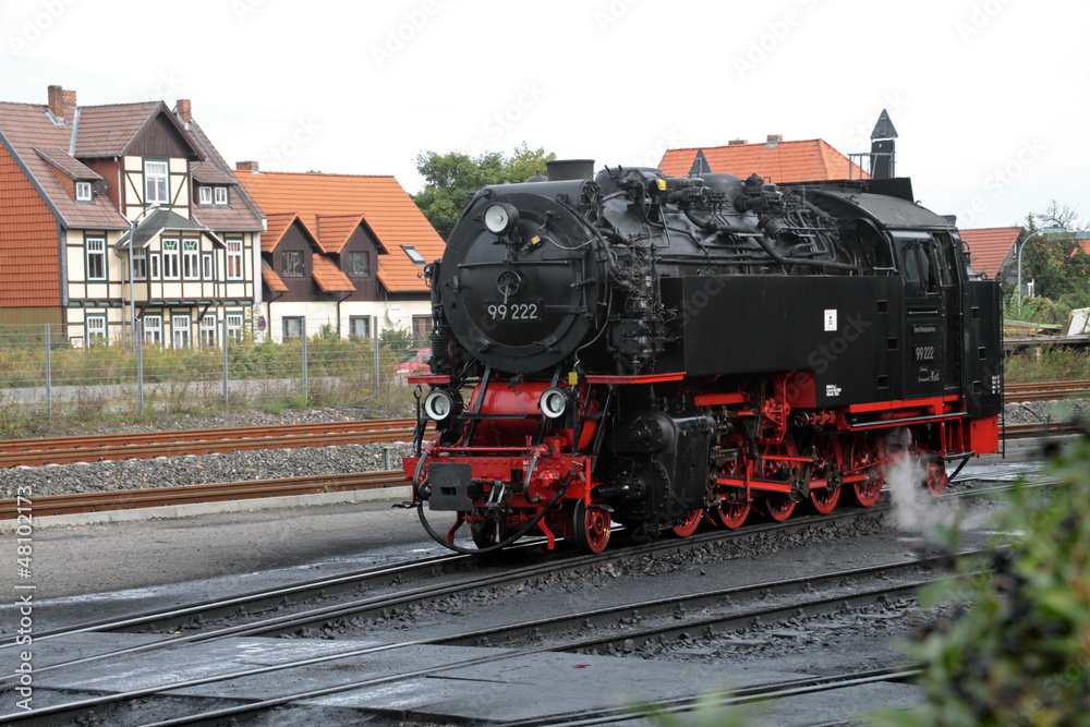 Fototapeta premium Dampflokomotive der Harzer Schmalspurbahnen