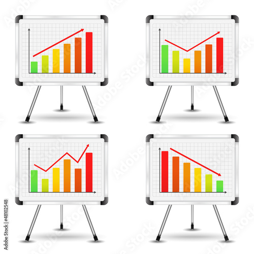 Flip charts with different bar graphs