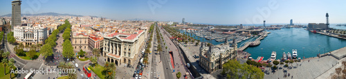 panoramic view of Barcelona from #48103112