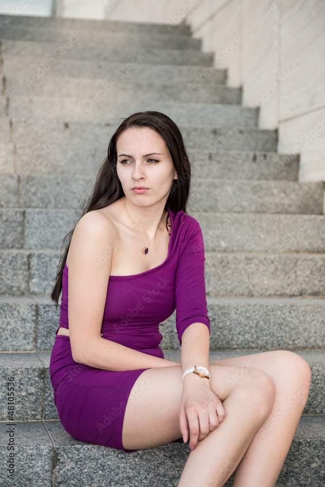 Sad woman - outdoor portrait