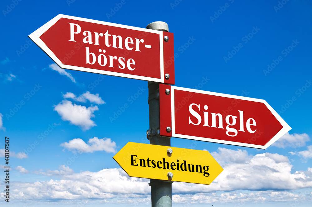 Fototapeta premium Partnerbörse oder Single?