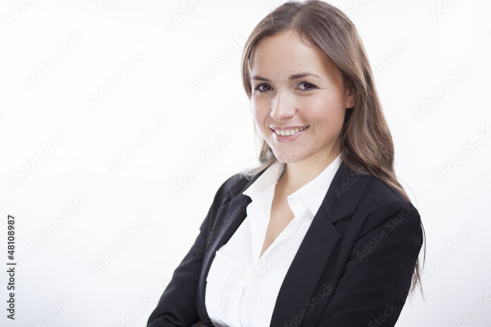 Portrait of a beautiful business woman smiling Portrait of a beautiful business woman smiling