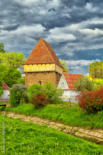Saxon church at Bradeni photo