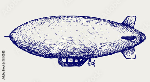Dirigible. Doodle style