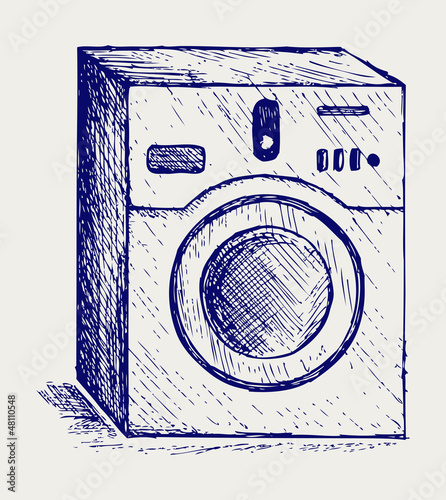 Washing machine. Doodle style