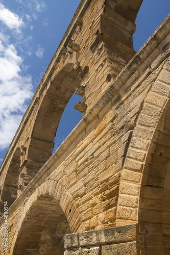 Pillars of the Pont du Gard in France