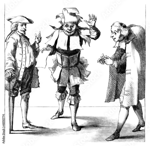 3 men - Caricature - 17th century