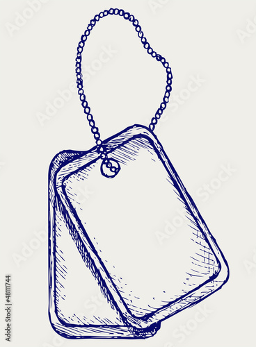 Dog tags. Doodle style