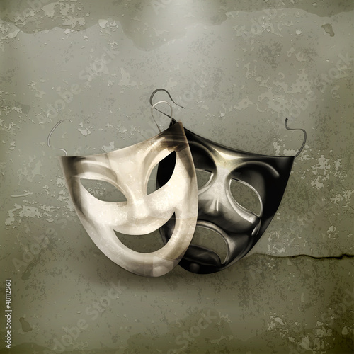 Theater masks, old-style