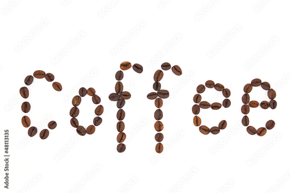 Beans of coffee