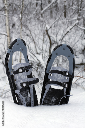 snow shoes in the snow