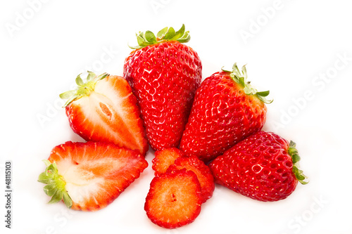 Strawberries isolated in white background
