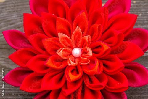 Fototapeta Naklejka Na Ścianę i Meble -  Red Fabric Flower