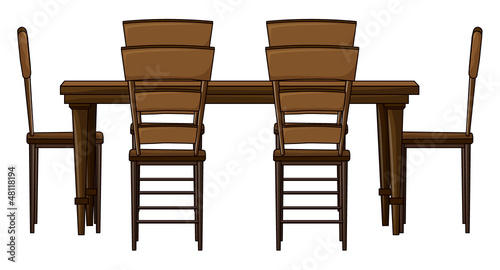 Wooden dinning table